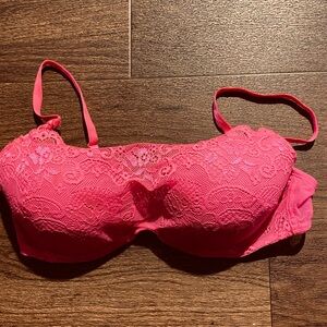 Lace Underwire Bra in Pink